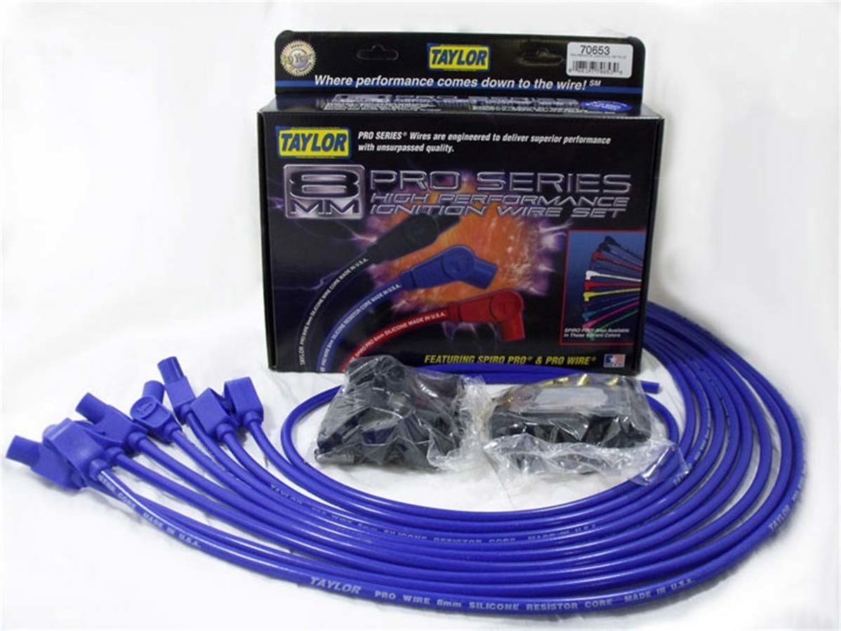Pro Wire 8mm Blue Spark Plug Wires Taylor Cable