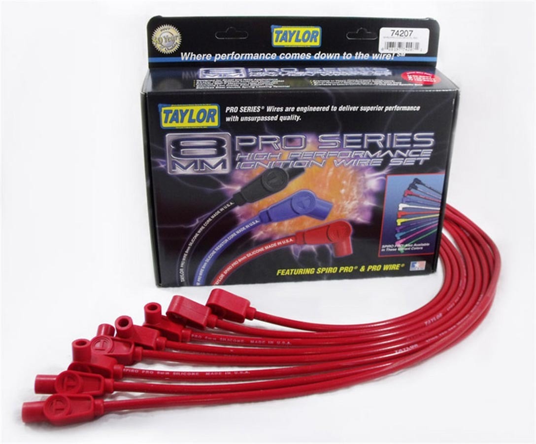 8mm 78/86 Sb Chevy Red Spark Plug Wires Taylor Cable
