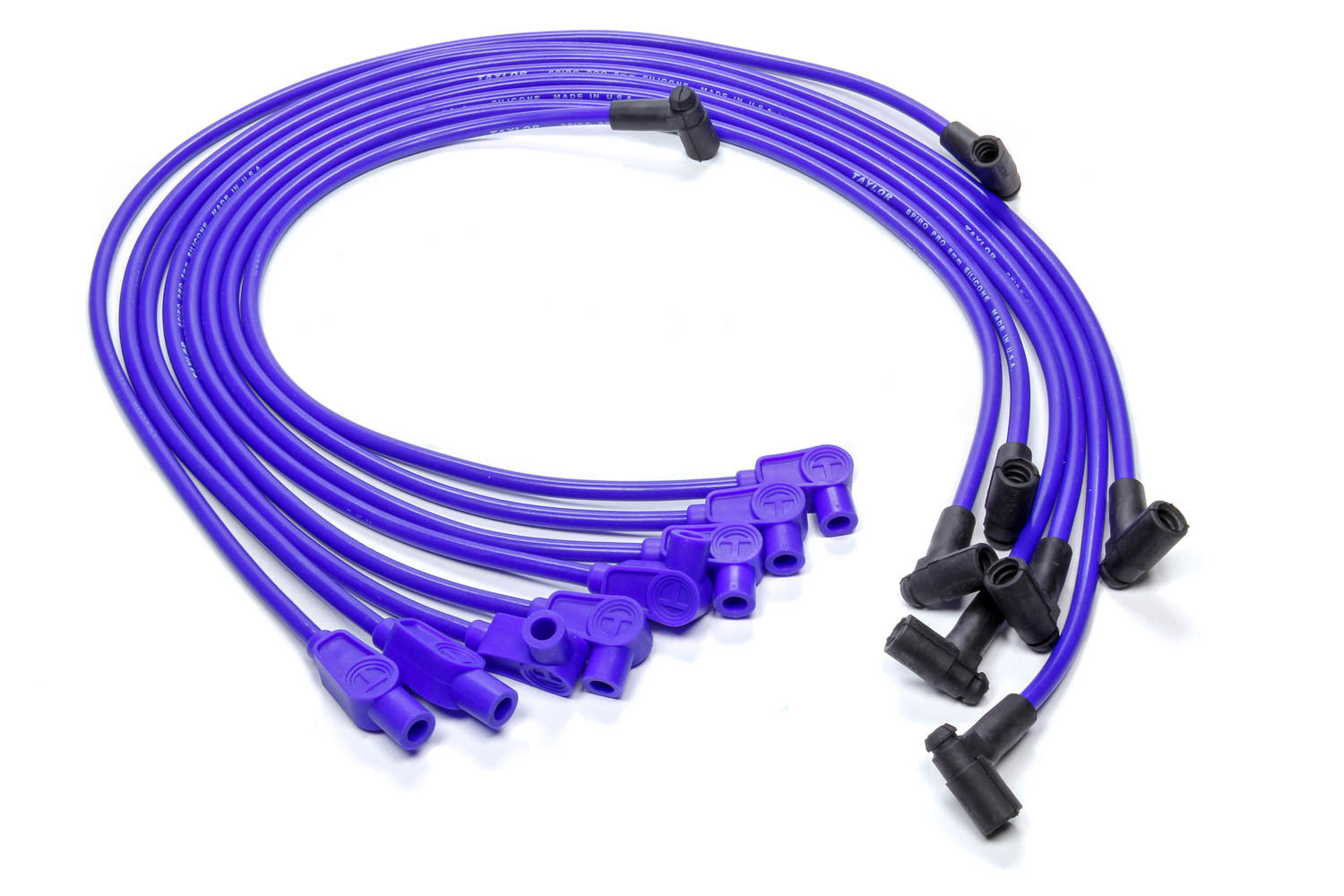 Custom Fit 8mm Spiro-Pro Plug Wires Blue Spark Plug Wires Taylor Cable
