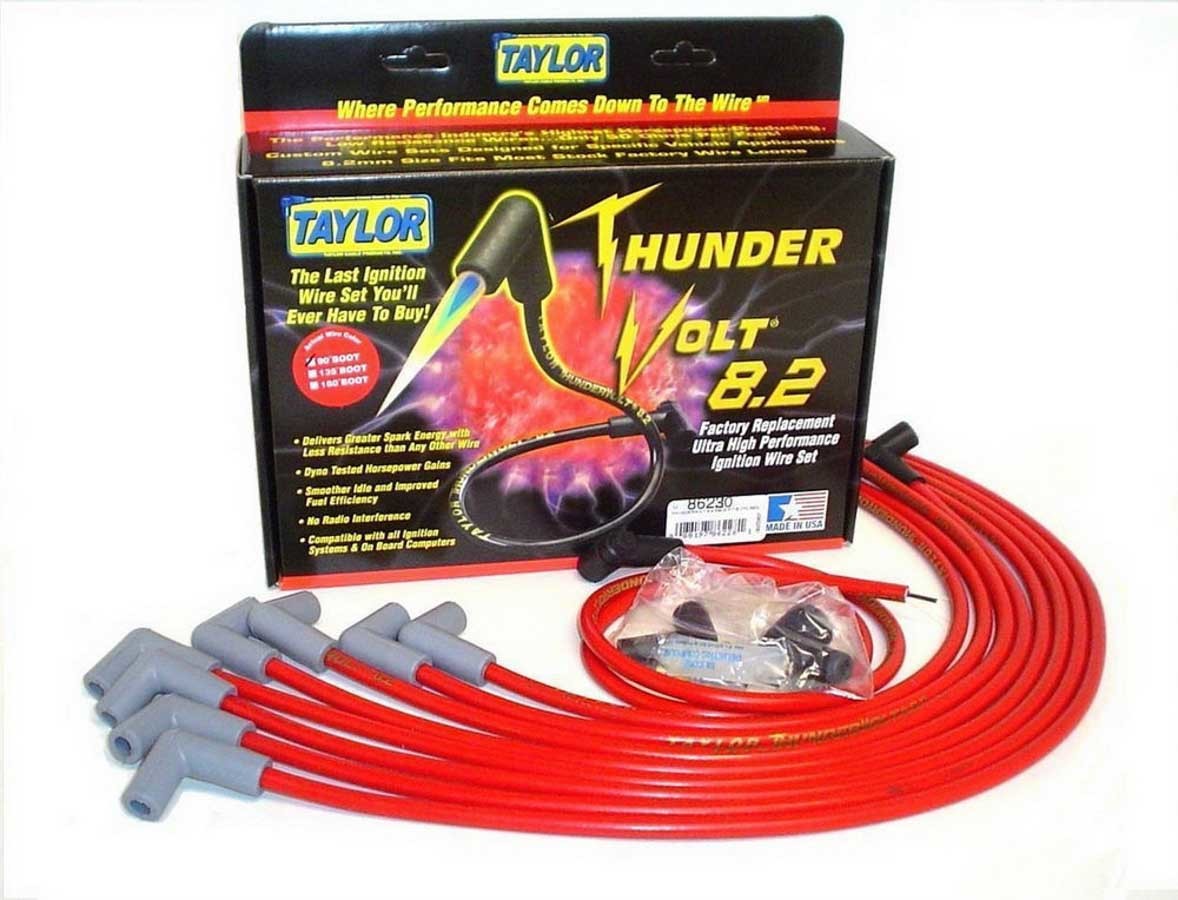 8.2 Thunder-Volt Spark Plug Wire Set Red Spark Plug Wires Taylor Cable