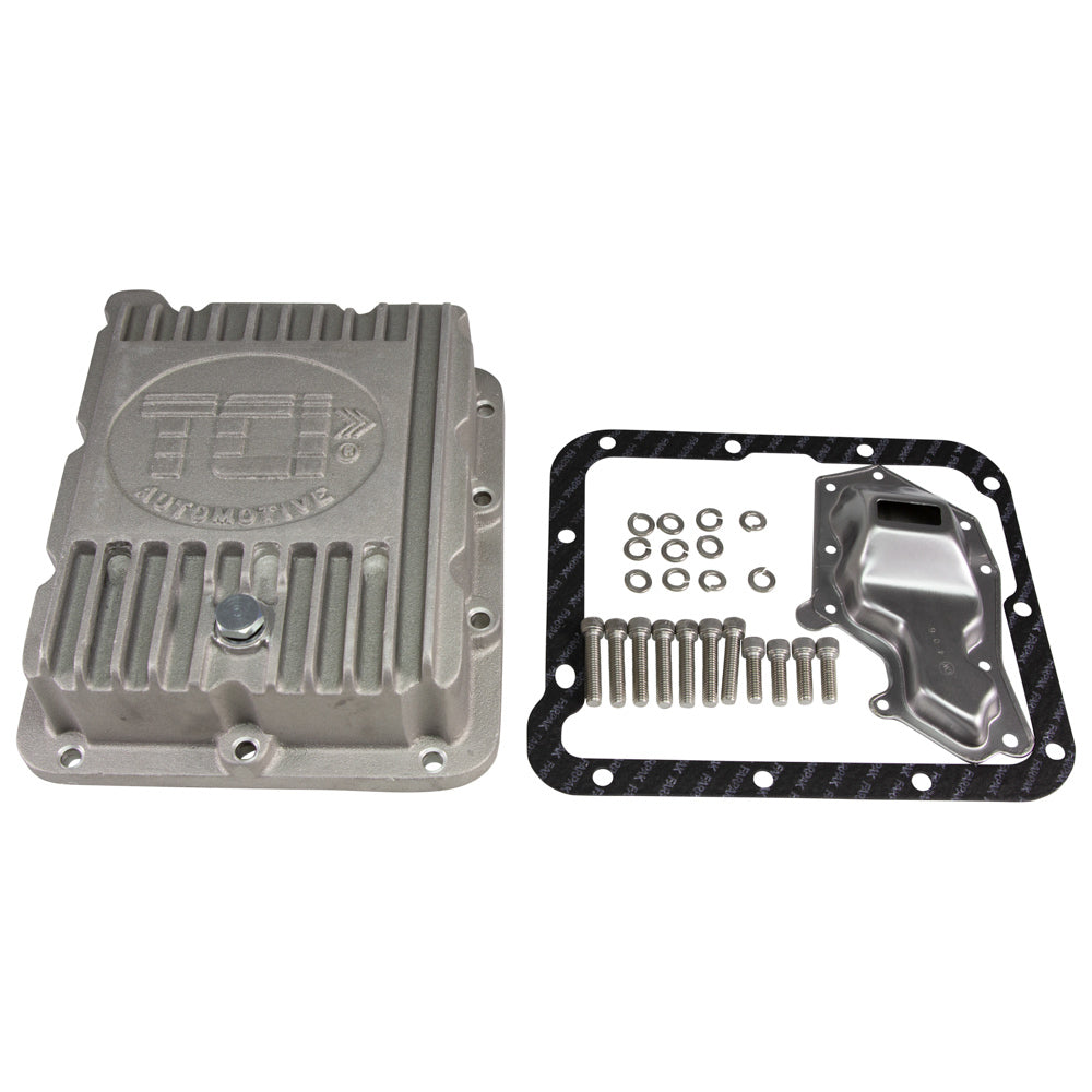 C-4 Cast Aluminum Deep Tranny Pan Automatic Transmission Pans TCI Automotive