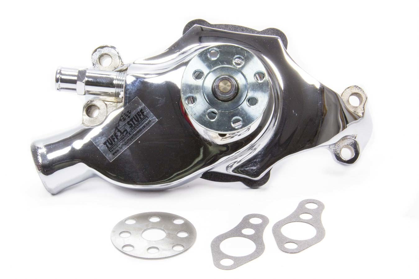 55-71 SBC Water Pump Short Chrome Water Pumps - Mechanical Tuff Stuff Performance Accessories