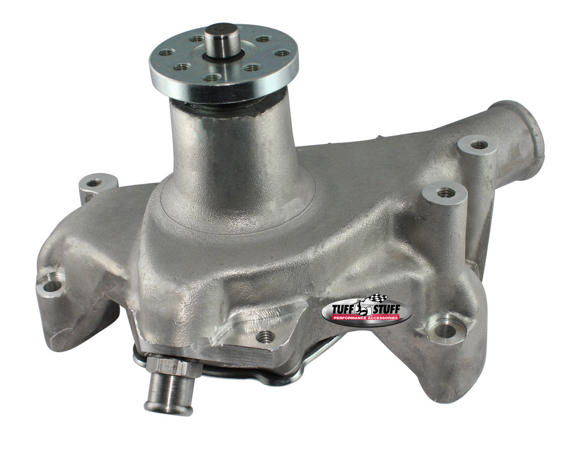 SBC Long Water Pump Platinum As Cast Water Pumps - Mechanical Tuff Stuff Performance Accessories