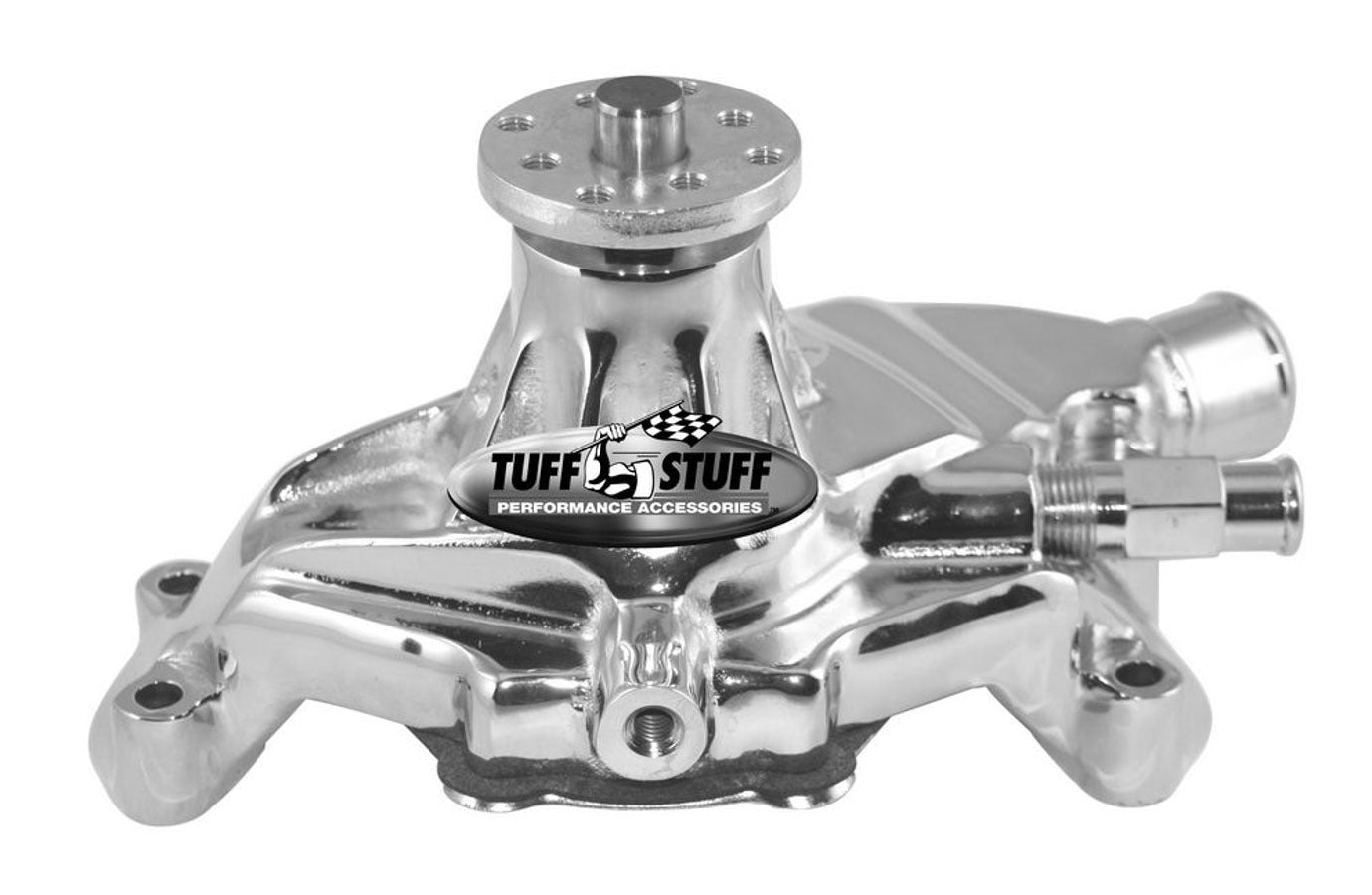 84-91 SBC Corvette Water Pump Polished Aluminum Water Pumps - Mechanical Tuff Stuff Performance Accessories