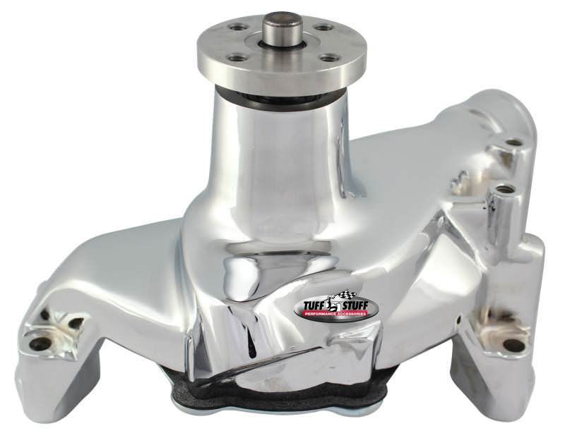 SBC Water Pump Long Smoothie Polished Water Pumps - Mechanical Tuff Stuff Performance Accessories