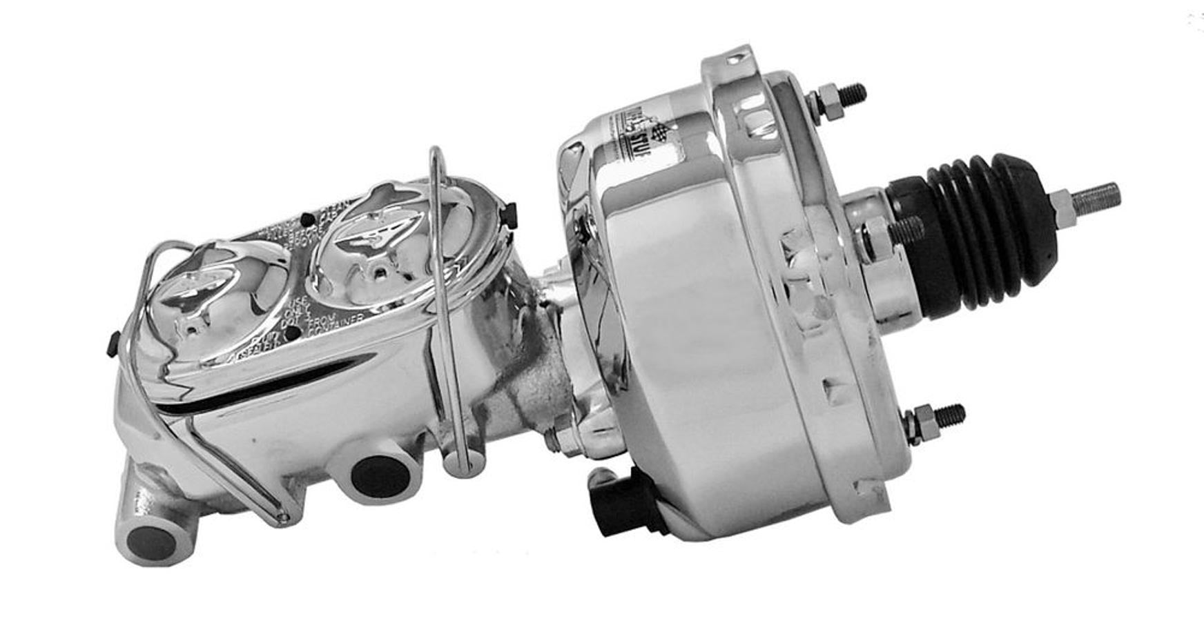 7in Brake Booster Chrome w/2020NA Master Cylinder Master Cylinder and Booster Kits Tuff Stuff Performance Accessories