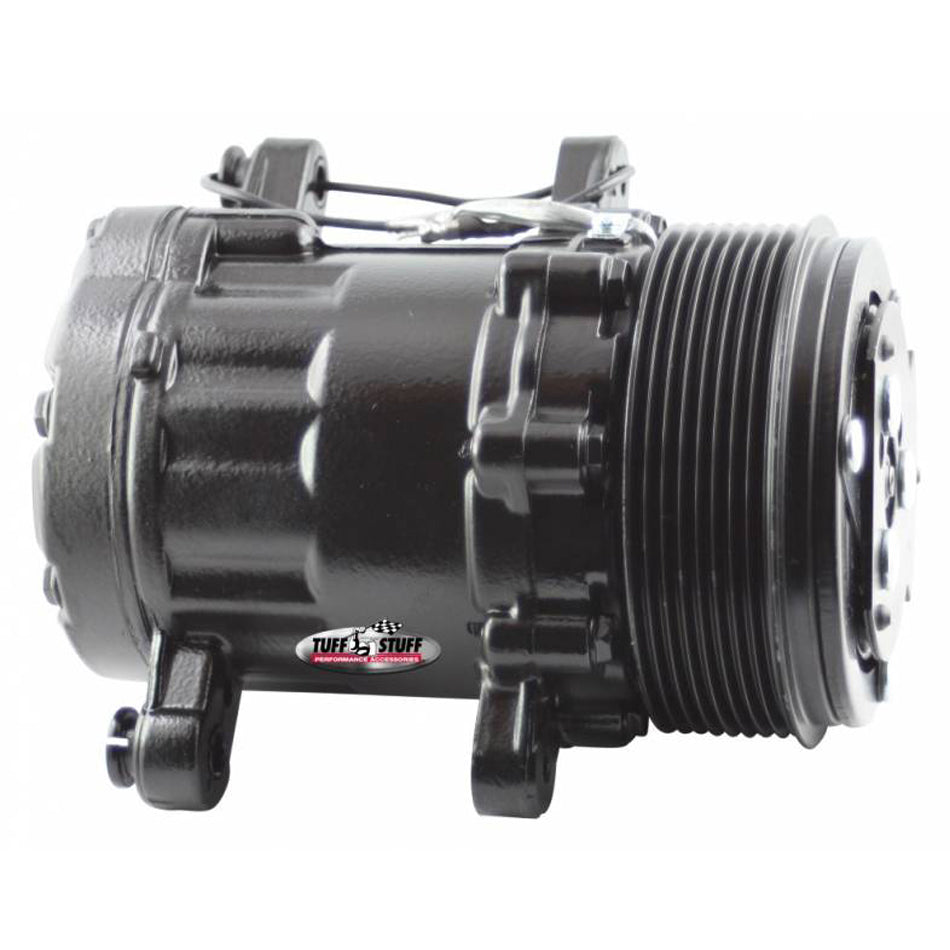 Peanut A/C Compressor R134A Black 8 Groove Air Conditioning Compressors and Components Tuff Stuff Performance Accessories