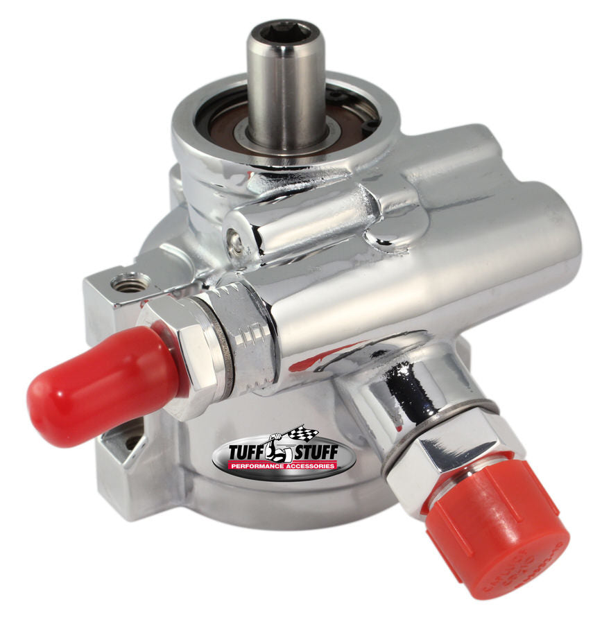 Type II Power Steering Pump Chrome w/AN Fitting Power Steering Pumps Tuff Stuff Performance Accessories