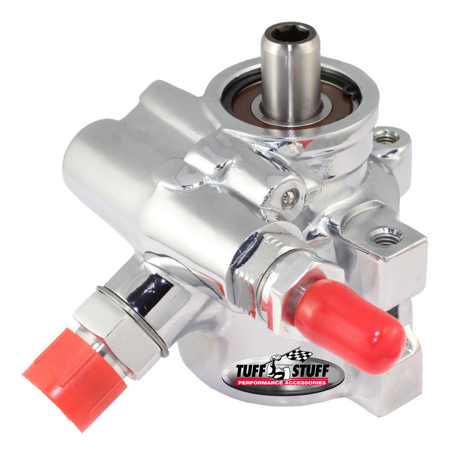 Type II Power Steering Pump Chrome w/AN Fitting Power Steering Pumps Tuff Stuff Performance Accessories