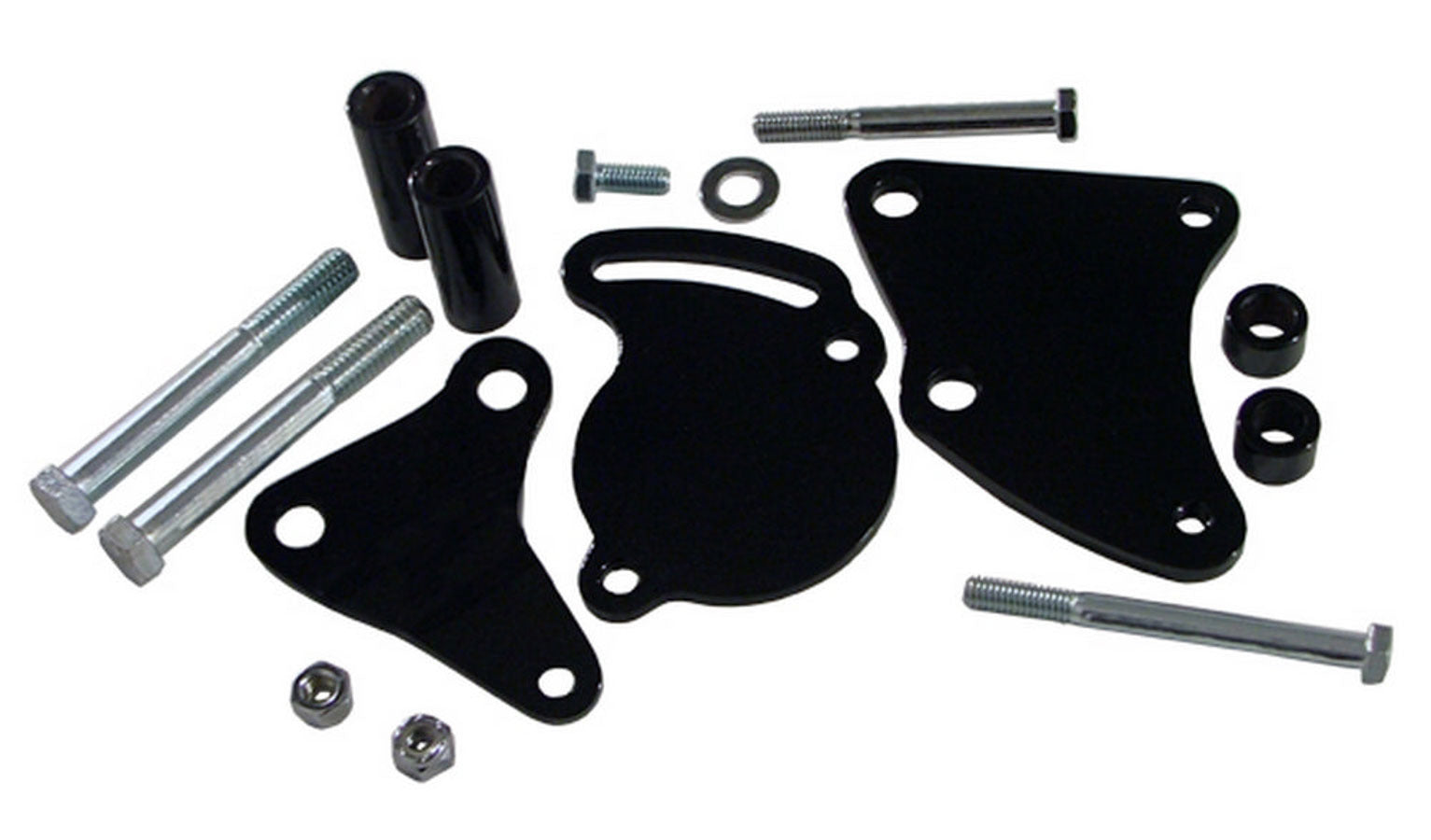 BBC Power Steering Brckt SWP Black Reservoirs Pumps and Steering Box Brackets Tuff Stuff Performance Accessories