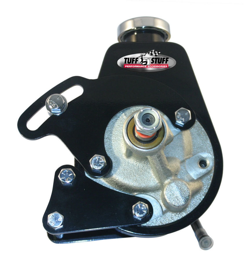 SBC Power Steering Brckt LWP Black Reservoirs Pumps and Steering Box Brackets Tuff Stuff Performance Accessories