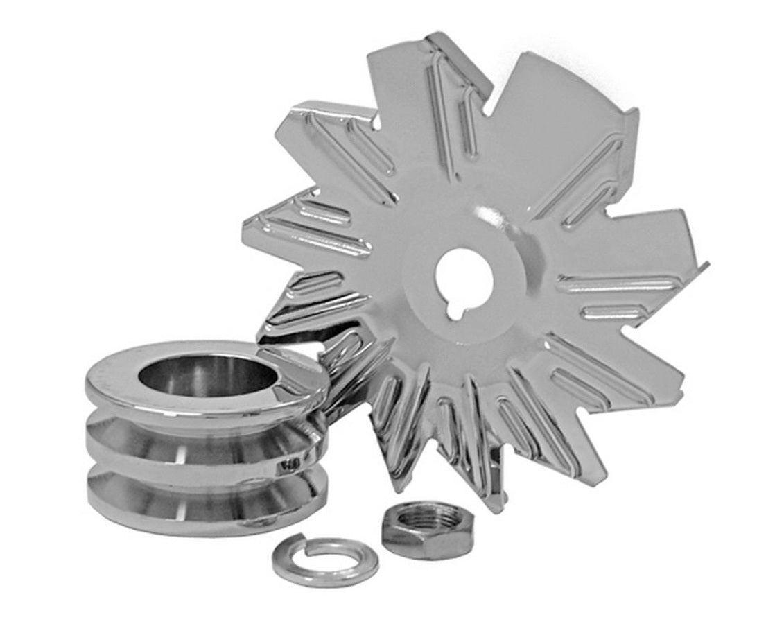 Double Groove Fan/Pulley Combo Alternator Pulleys Tuff Stuff Performance Accessories