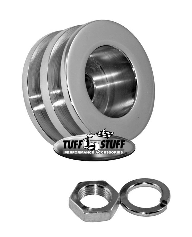 Alternator Chrome Double V-Pulley Alternator Pulleys Tuff Stuff Performance Accessories