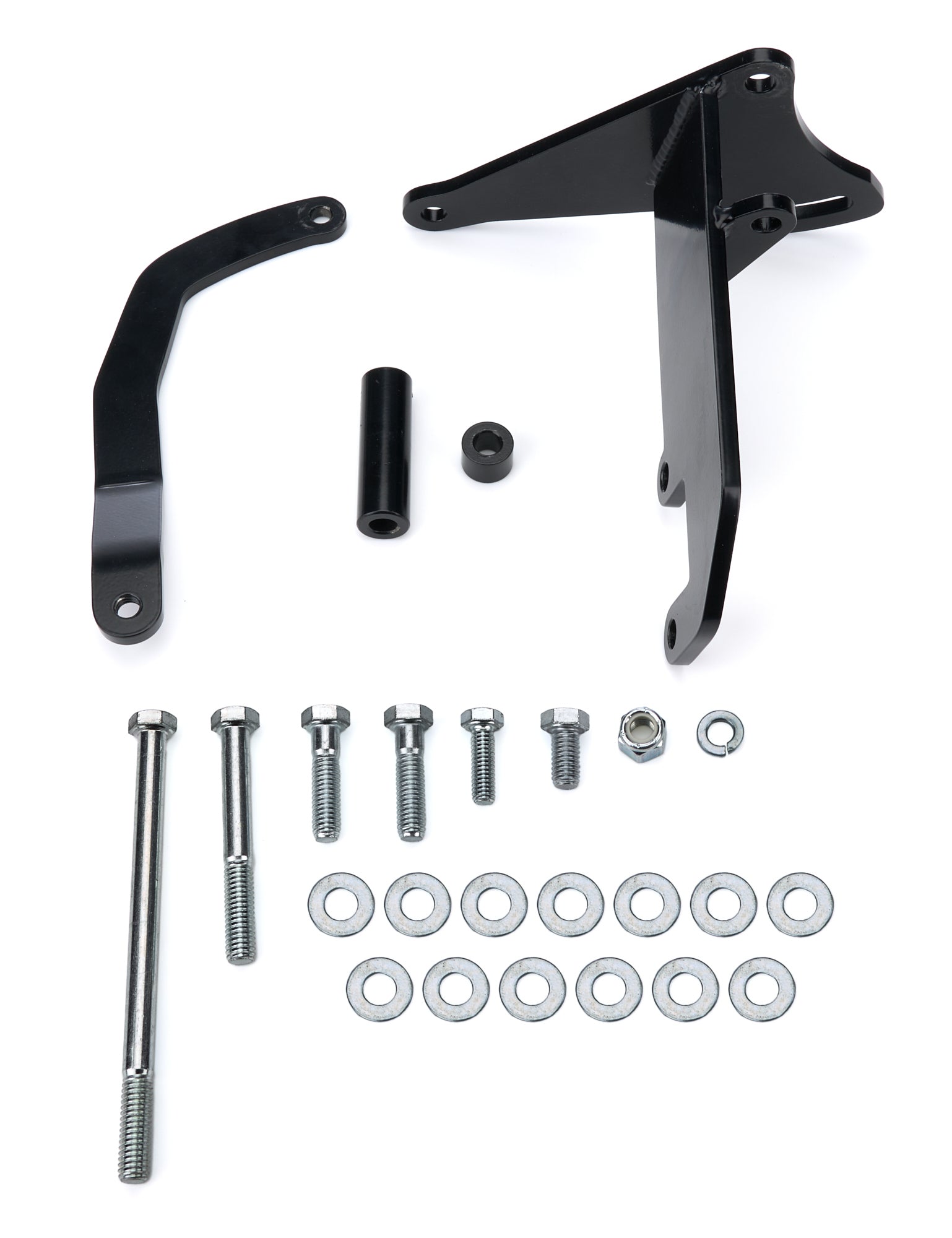 Alternator Bracket SBC Long Water Pump Black Alternator Brackets and Components Tuff Stuff Performance Accessories