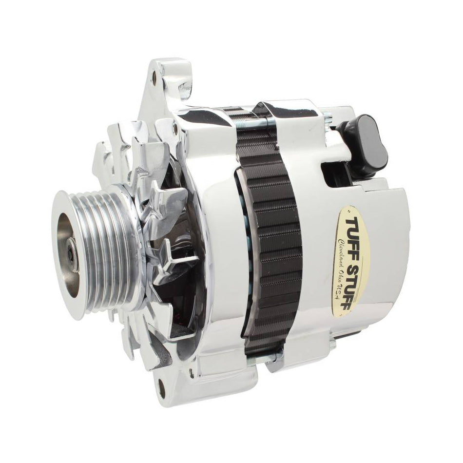 GM Alternator 120 Amp Polished 6 Goove Pulley Alternators/Generators and Components Tuff Stuff Performance Accessories