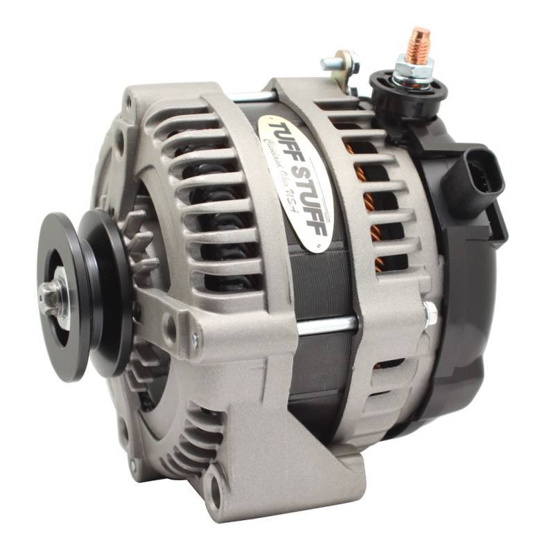225 MAX AMP Alternator 1-Groove 1-Wire Cast Alternators/Generators and Components Tuff Stuff Performance Accessories