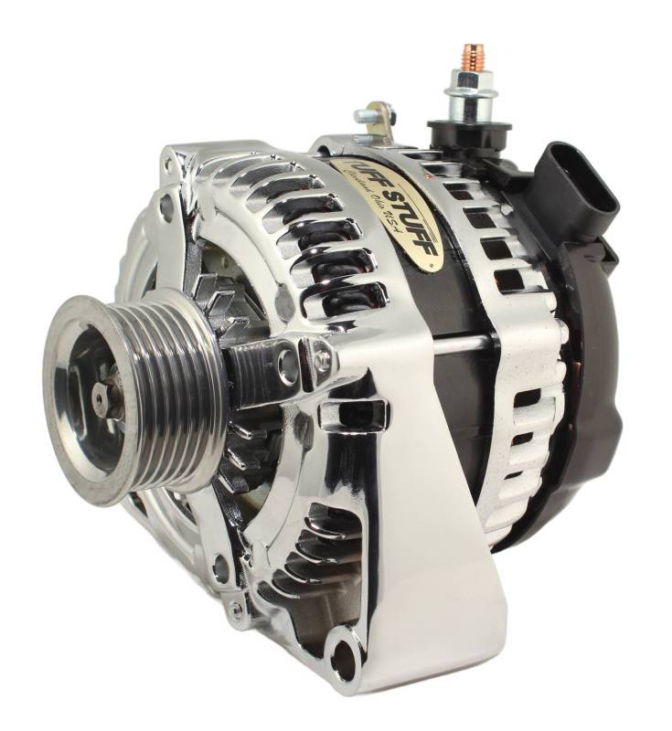 LS225 Max Amp Alternator 6 Groove OEM Wire Chrome Alternators/Generators and Components Tuff Stuff Performance Accessories