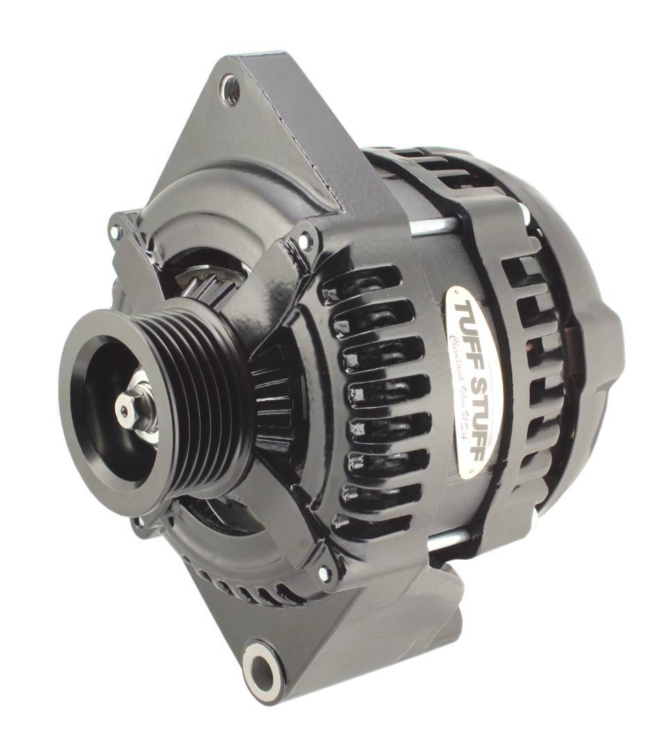 225 MAX AMP Alternator 6 Groove 1 Wire Black Alternators/Generators and Components Tuff Stuff Performance Accessories