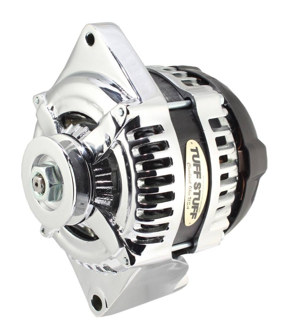 225 MAX AMP Alternator 1 Groove 1 Wire Chrome Alternators/Generators and Components Tuff Stuff Performance Accessories