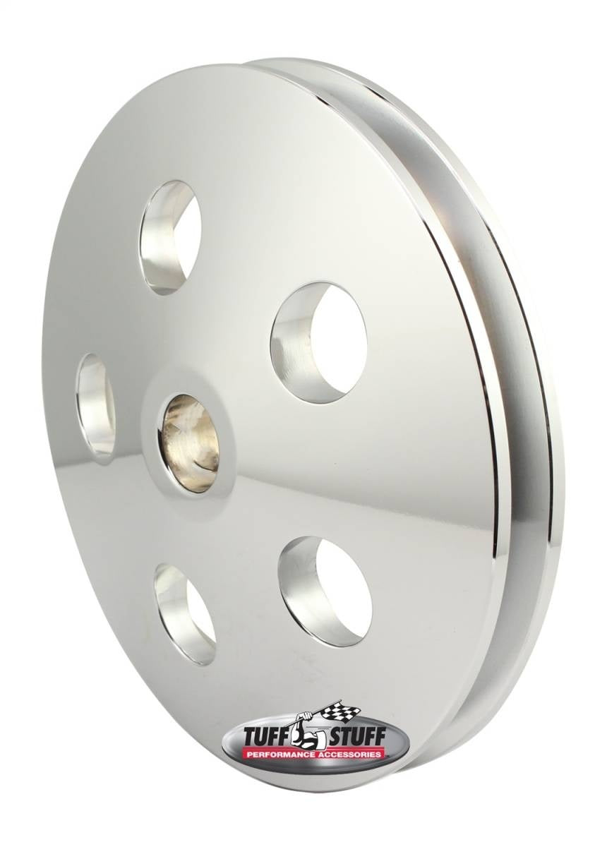 V-Groove Power Steering Pulley Chrome Power Steering Pulleys Tuff Stuff Performance Accessories