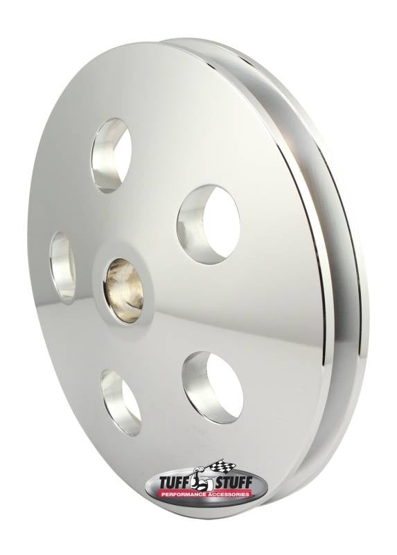 V-Groove Power Steering Pulley Polished Power Steering Pulleys Tuff Stuff Performance Accessories
