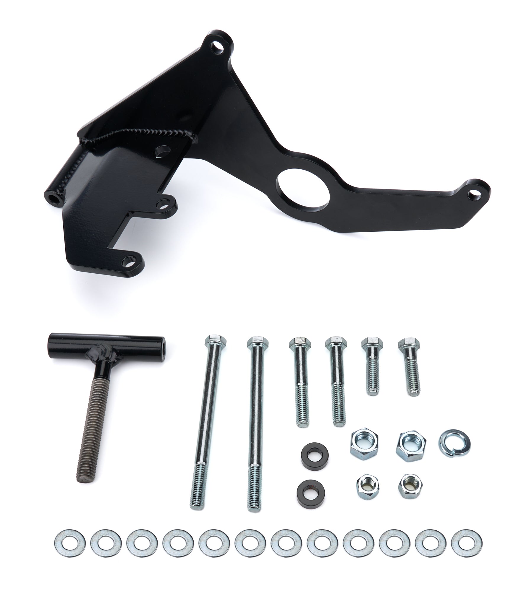A/C Compressor Bracket SBC Long Water Pump Blk Air Conditioner Brackets and Components Tuff Stuff Performance Accessories