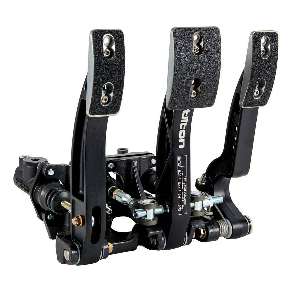 Triple Pedal Assy. Floor Mnt Aluminum Pedal Assemblies and Components Tilton