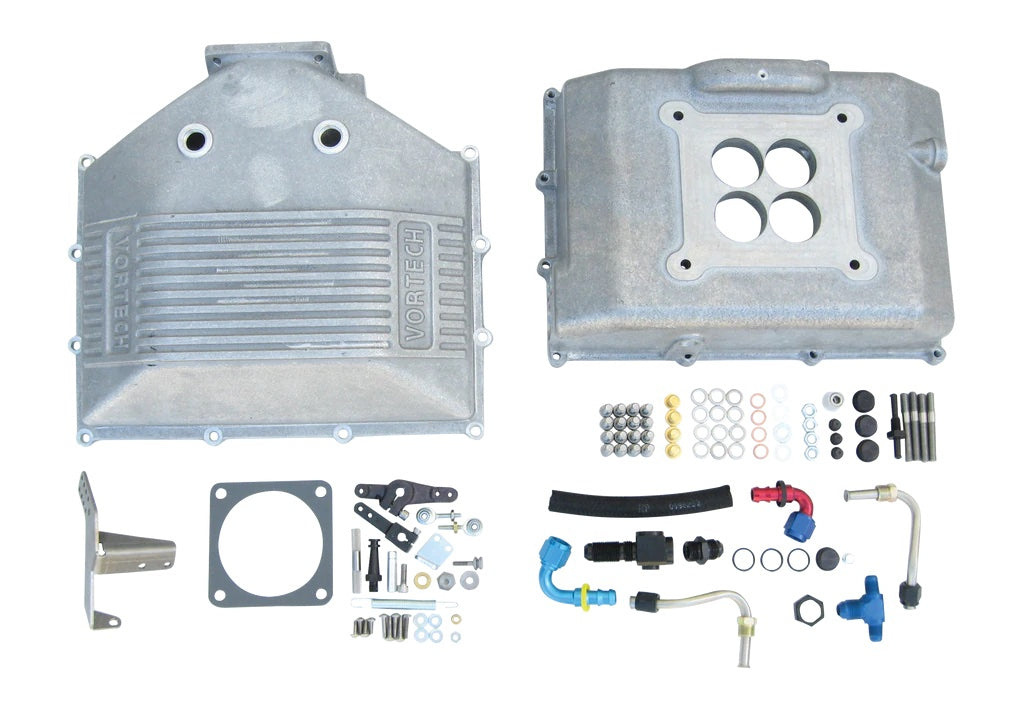 Univ Carb Encloser Assy. w/Linkage & Fuel Lines Supercharger Components Vortech
