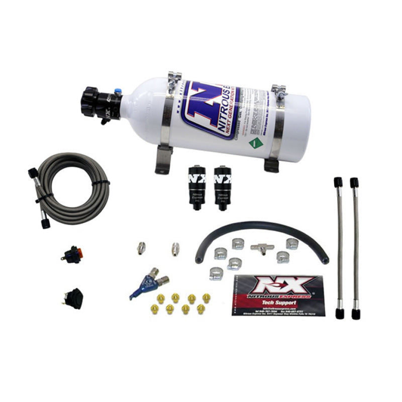 Nitrous Express Hitman EFI Single Nozzle Piranha Nitrous Kit (35-75HP) w/5lb Bottle Nitrous Systems Nitrous Express