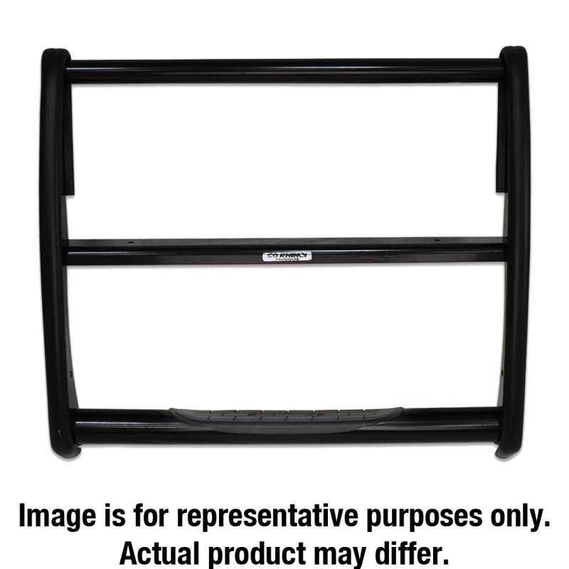 Go Rhino 07-13 Chevrolet Silverado 1500 3000 Series StepGuard - Black (Center Grille Guard Only) Grille Guards Go Rhino