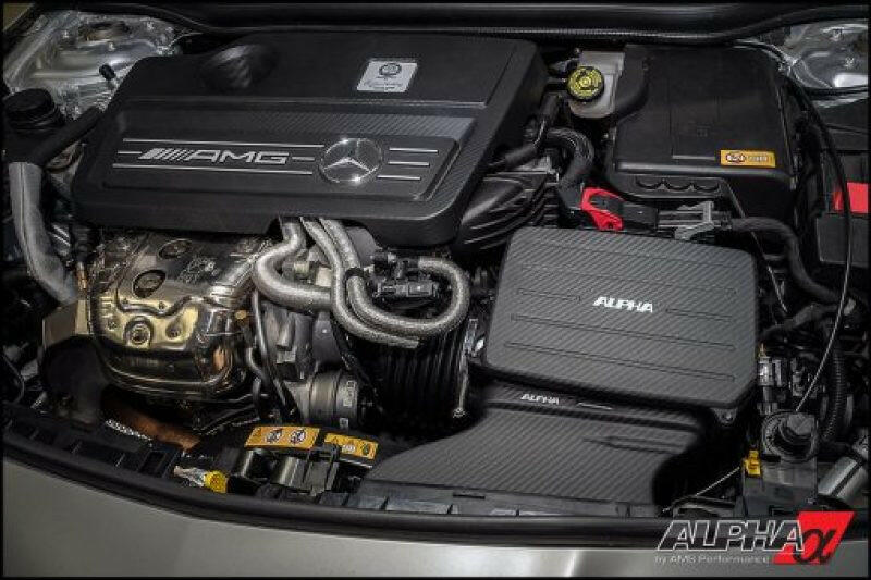 AMS Performance 14-18 Mercedes-Benz CLA 45 AMG 2.0T Alpha Cold Air intake w/Carbon Fiber Lid & Duct Cold Air Intakes AMS
