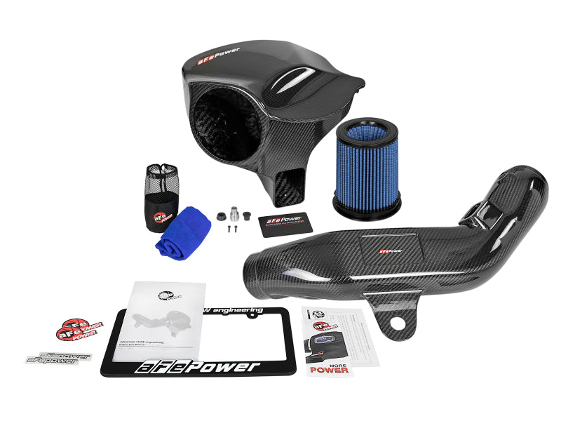 aFe Black Series Carbon Fiber CAIS w/Pro 5R Filter 16-18 BMW M2 (F87) L6-3.0L Cold Air Intakes aFe