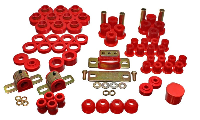 Energy Suspension 80-86 Jeep CJ7 Red Hyper-Flex Master Bushing Set Bushing Kits Energy Suspension