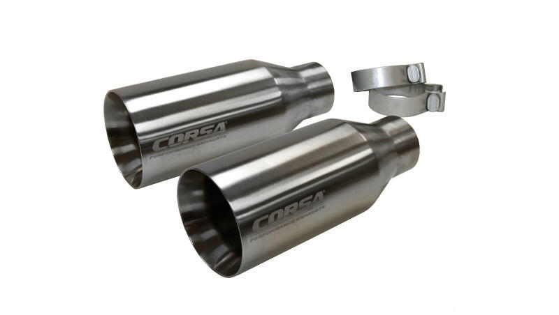 Corsa 2017-2020 Ford F-150 Raptor 3in Inlet / 5in Outlet Satin Polished Tip Kit (For Corsa Exh Only) Tips CORSA Performance