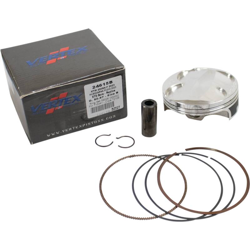 Vertex Piston 2024 KTM 250 EXC-F 250cc Forged Replica Piston Kit Piston Sets - Powersports Vertex Pistons
