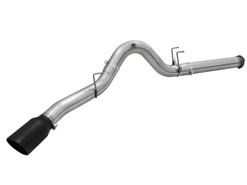 aFe Atlas Exhausts 5in DPF-Back Aluminized Steel Exhaust Sys 2015 Ford Diesel V8 6.7L (td) Black Tip DPF Back aFe