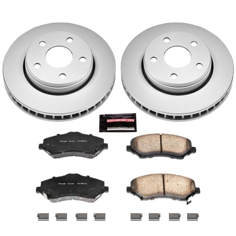 Power Stop 07-17 Jeep Wrangler Front Z17 Evolution Geomet Coated Brake Kit Brake Kits - Performance Blank PowerStop