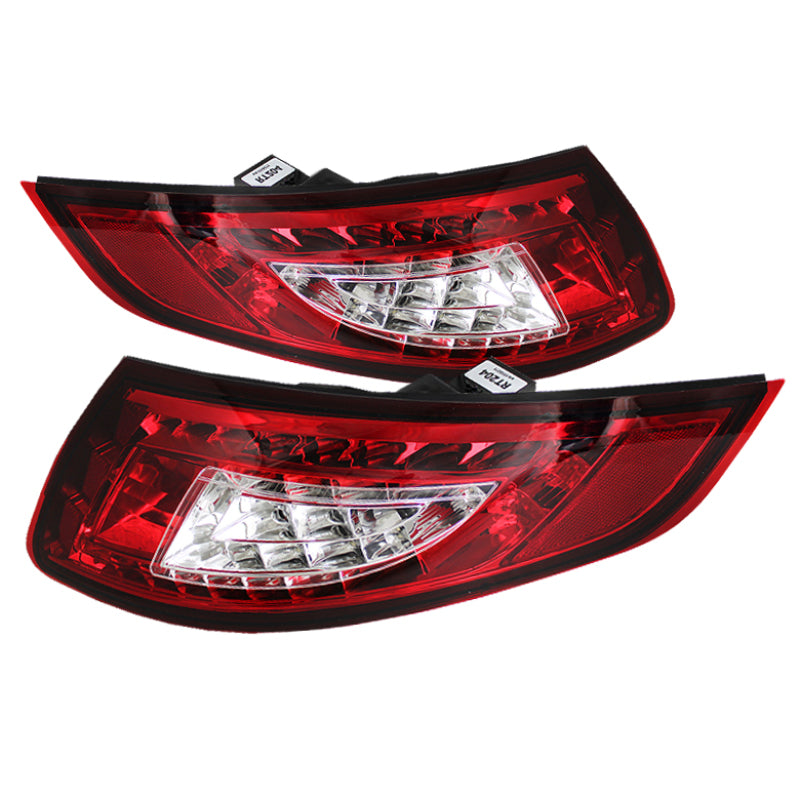 Spyder Porsche 997 05-08 LED Tail Lights Red Clear ALT-YD-P99705-LED-RC Tail Lights SPYDER