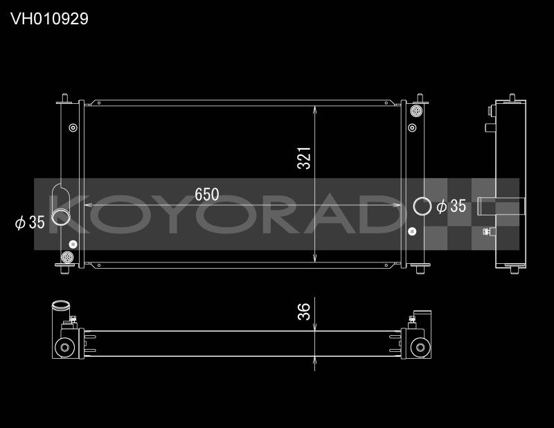 Koyo 00-05 Toyota MR2 Spyder 1.8L I4 MT (Manual Transmission) All-Aluminum Radiator Radiators Koyo