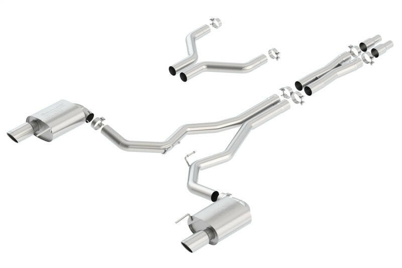 Borla S-Type Cat-Back 15-17 Ford Mustang GT 5.0L V8 MT/AT 3in pipe 4in tip Catback Borla