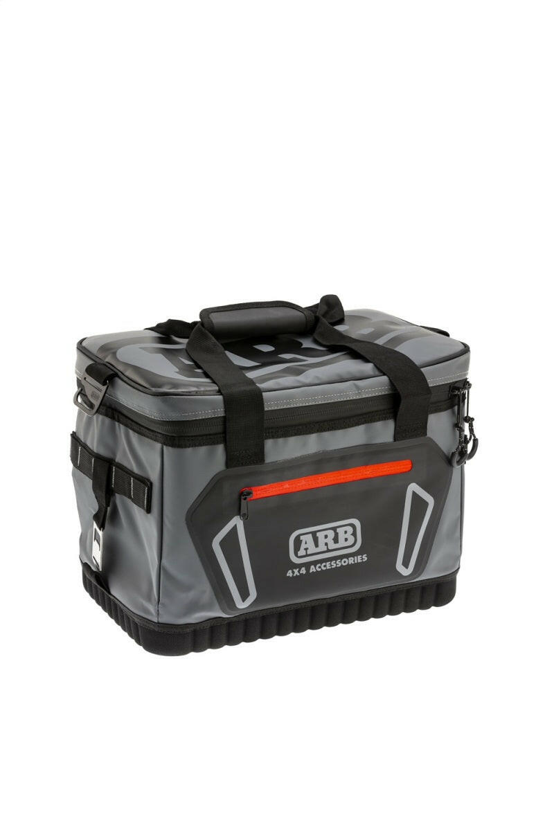ARB Cooler Bag Charcoal w/ Red Highlights 15in L x 11in W x 9in H Holds 22 Cans Tow Straps ARB