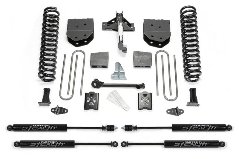 Fabtech 05-07 Ford F250 4WD w/o Factory Overload 6in Basic Sys w/Stealth Lift Kits Fabtech