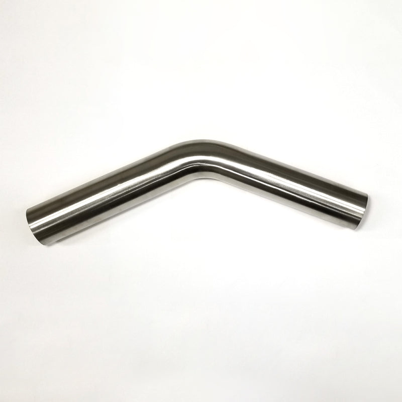 Stainless Bros 1.50in Diameter 1.5D / 2.25in CLR 45 Degree Bend 6.5in leg/6.5in leg Mandrel Bend Steel Tubing Stainless Bros