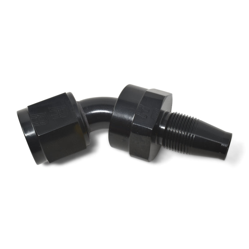 Russell Performance -6 AN 45 Degree Hose End Without Socket - Polished and Black Fittings Russell