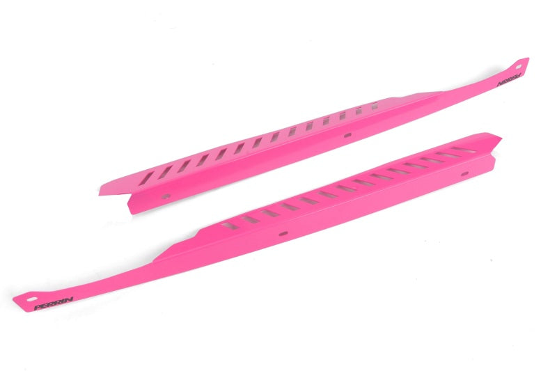 PERRIN 08-14 Subaru WRX/STI / 08-11 Impreza Fender Shroud Set - Hyper Pink Exterior Trim Perrin Performance