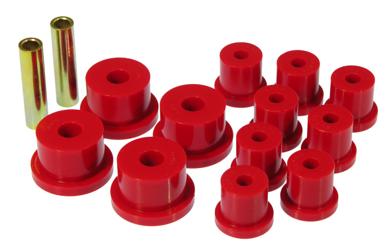 Prothane 64-73 Ford Mustang Rear Spring & 1/2in Shackle Bushings - Red Bushing Kits Prothane