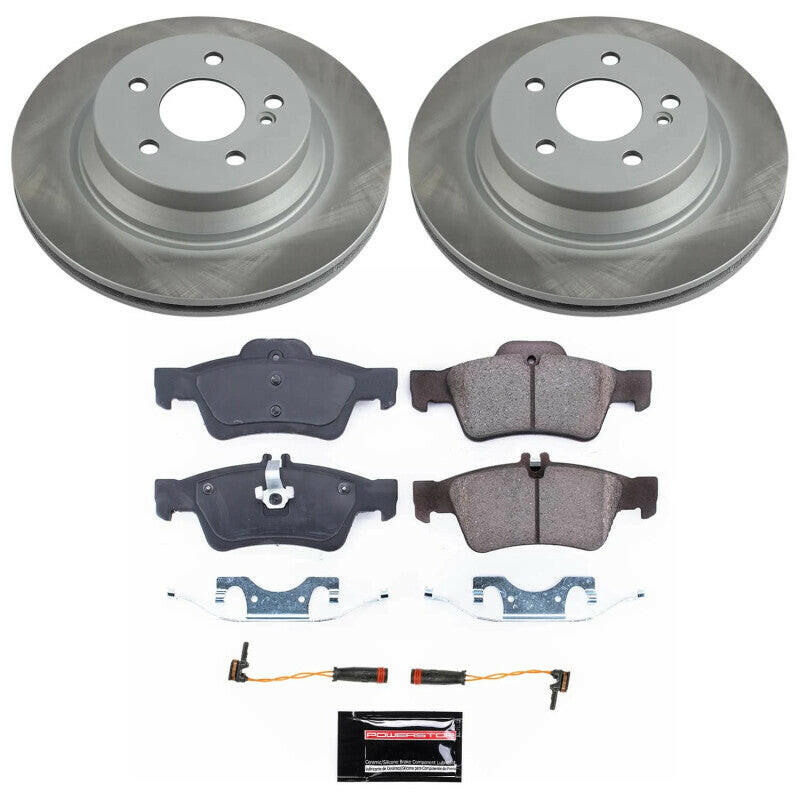 Power Stop 03-06 Mercedes-Benz E500 Rear Semi-Coated Rotor Kit Brake Kits - Performance Blank PowerStop