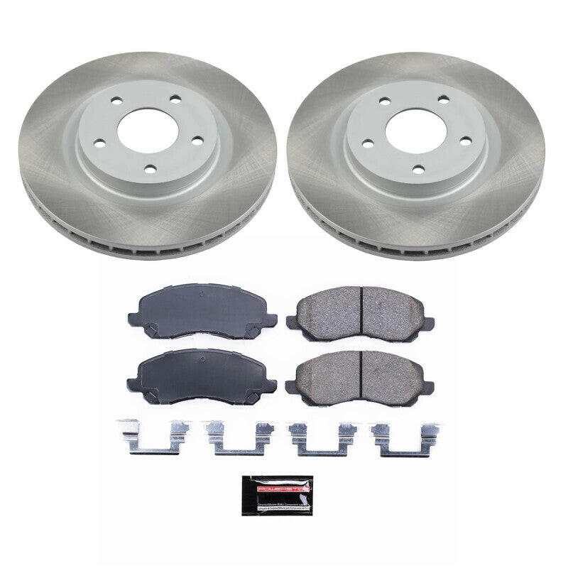 Power Stop 11-20 Mitsubishi Outlander Sport Front Semi-Coated Rotor Kit Brake Kits - Performance Blank PowerStop