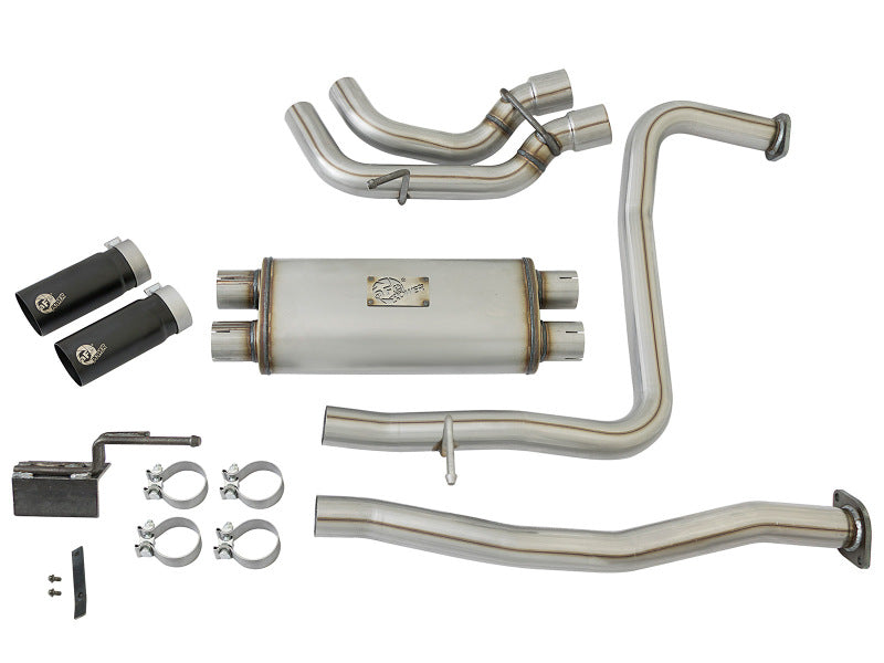 aFe POWER Rebel Series 2-1/2in 409 SS Cat Back Exhaust w/ Black Tips 16-17 Nissan Titan V8 5.6L Catback aFe