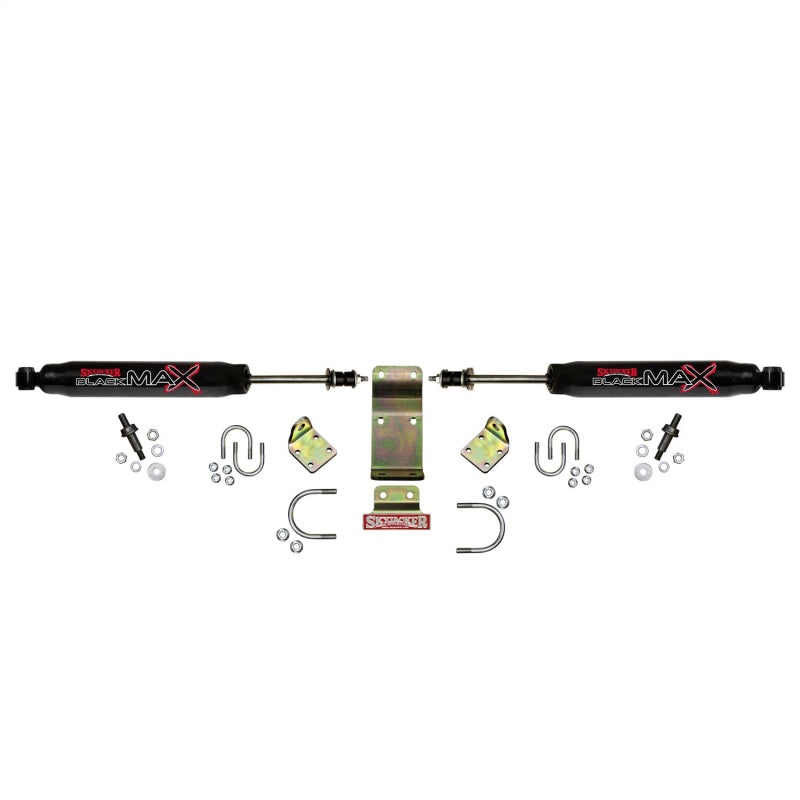 Skyjacker 2018 Jeep Wrangler JL - Black Dual Steering Damper Kit Steering Dampers Skyjacker